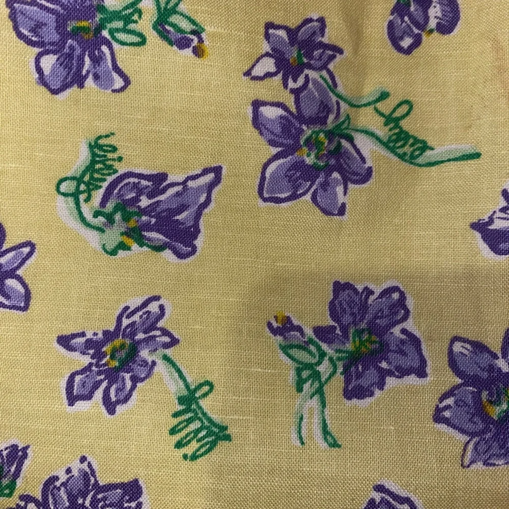 VINTAGE LILLY PULITZER PASTEL FLORAL COTTON LINEN MINI GOWN BABYDOLL SHIFT DRESS - Picture 6 of 7